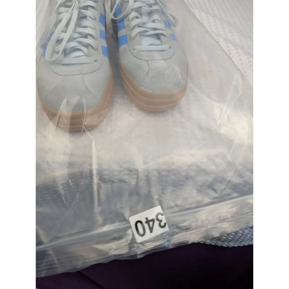 Adidas Womens VL Court Bold IH2310 Blue Gray Casual Sneakers Size 8 Platform